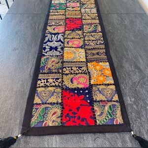 Colorful Embroidered Table Runner